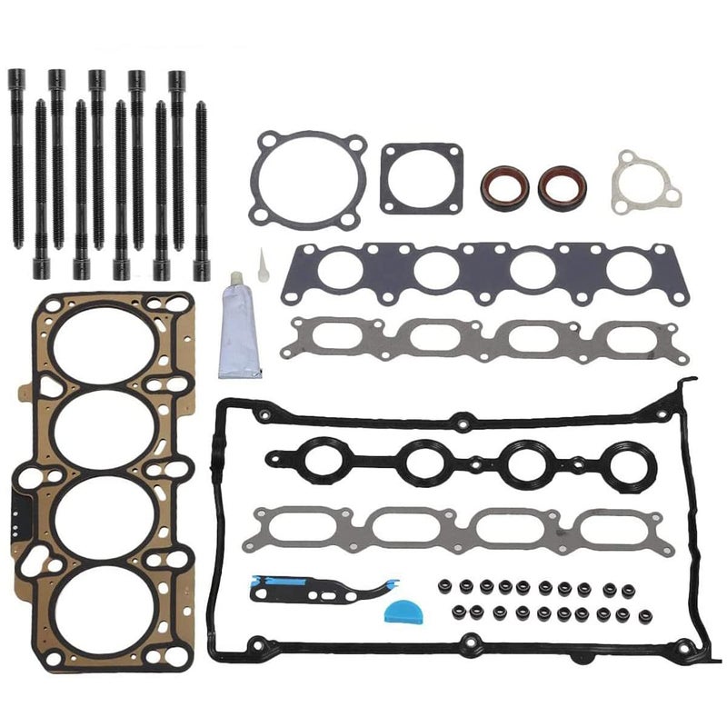 Vincos Head Gasket with Bolts HS26182PT, ES71193 Head Gasket Bolts Set Compatible with Golf TT Quattro 2000 2001 2002 2003 2004 2005 2006 Beetle Jetta Passat 2000-2005 1.8L L4 - Image 1